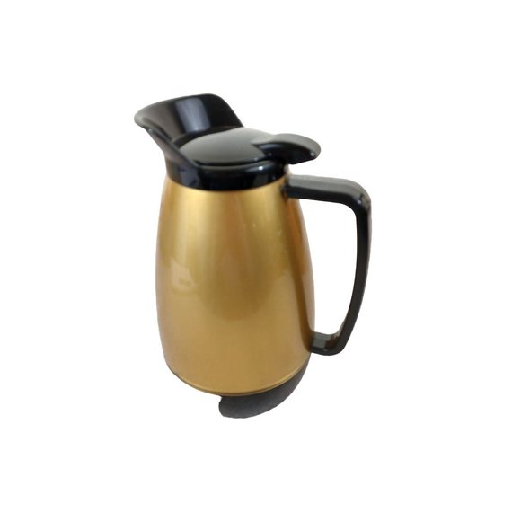 Thermos Dining Vintage Thermo Serv Insulated Pitcher Coffee Gold
